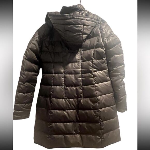 Vince camuto‎ women's size small full zip down jacket in black w/ hood - Picture 4 of 5